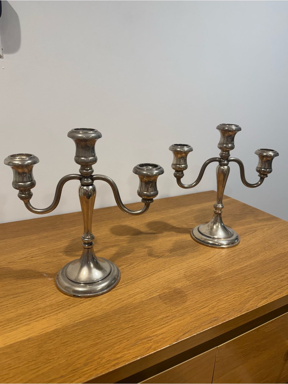 Vintage Italian
Silverplate 3-Light
Candelabra Pair - Elegant 10" Table
Candles